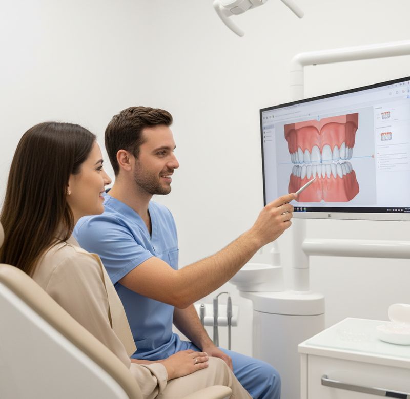 Consultation orthodontique pour établir un devis