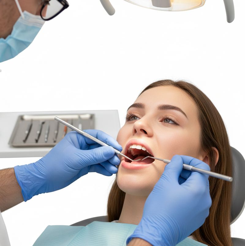 Examen parodontal sonde dentaire patient