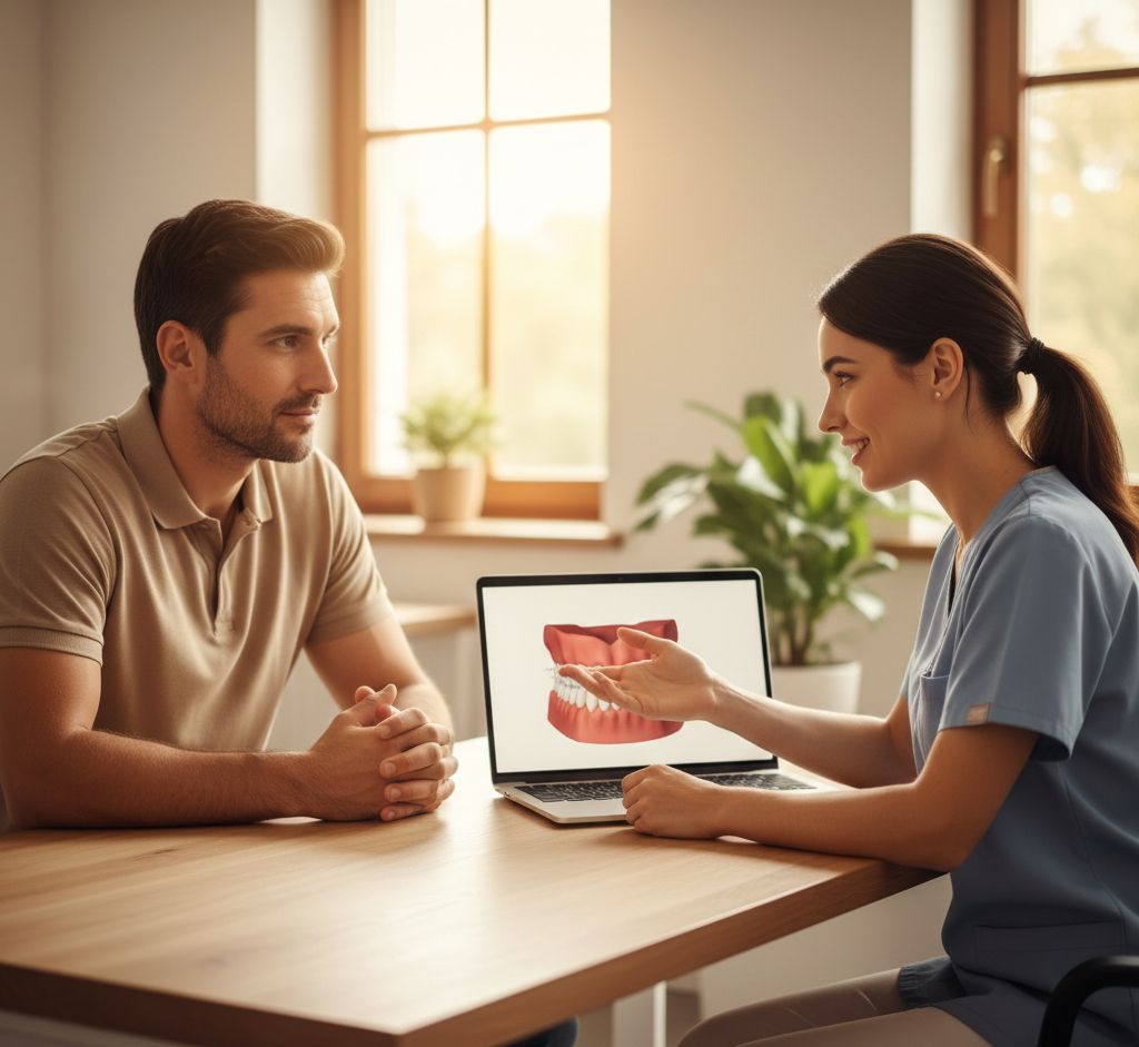 Consultation orthodontique pour corriger des dents mal alignées