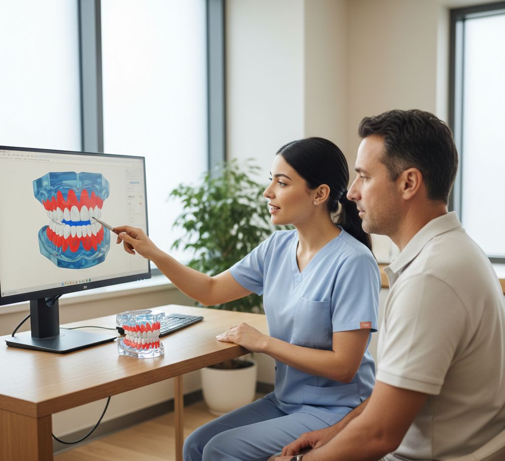 Consultation orthodontique pour gouttière dentaire chez l'adolescent