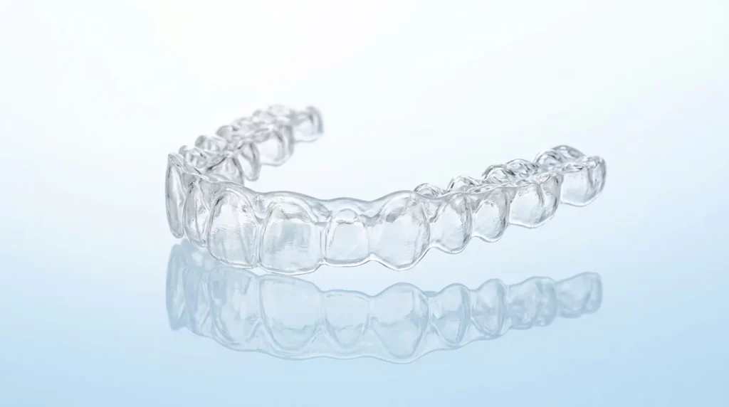 Gouttière de contention transparente thermoformée
